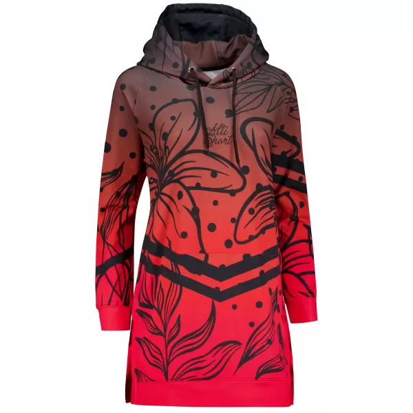  Hochwertiges Funktions-Sweatshirt für Damen ALTISPORT VOJ/ALW045MI03 ROT UND SCHWARZ 
