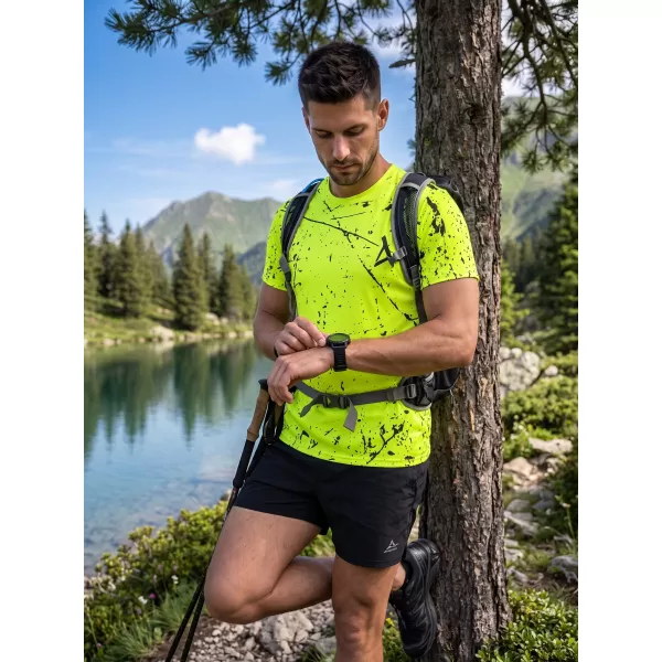  Funktionelles Premium-T-Shirt für Herren ALTISPORT VOJ/ALM034TR01 NEON GELB 