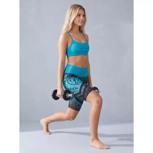  Hochwertige Damen-Funktionsleggings oberhalb des Knies ALTISPORT VOJ/ALW045LEG02 SMARAGD/SCHWARZ 