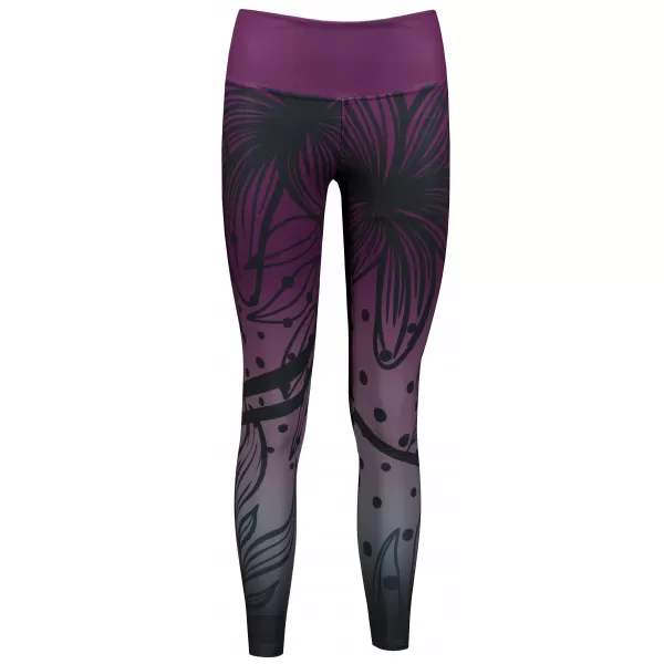  Lange Premium-Funktionsleggings für Damen ALTISPORT VOJ/ALW045LEG01 LILA/SCHWARZ 