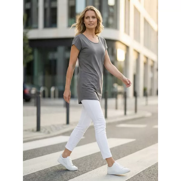  Langes T-Shirt für Damen ALTISPORT NoPrint NP/ALW321 STAHLGRAU 
