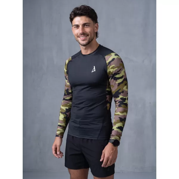  Funktionelle Kompression von Männern t -Shirt Premium ALTISPORT VOJ/ALM038TR03 SCHWARZ -GREEN 