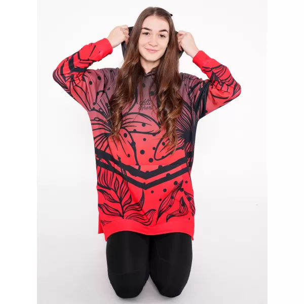  Hochwertiges Funktions-Sweatshirt für Damen ALTISPORT VOJ/ALW045MI03 ROT UND SCHWARZ 