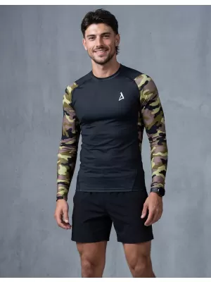 Funktionelle Kompression von Männern t -Shirt Premium ALTISPORT VOJ/ALM038TR03 SCHWARZ -GREEN