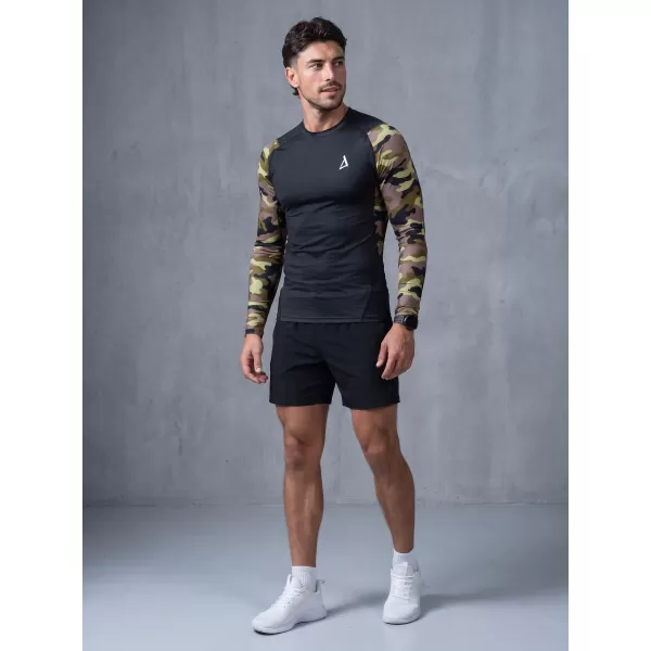  Funktionelle Kompression von Männern t -Shirt Premium ALTISPORT VOJ/ALM038TR03 SCHWARZ -GREEN 
