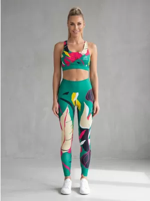 Lange Premium-Funktionsleggings für Damen ALTISPORT VOJ/ALW042LEG01 GRÜN