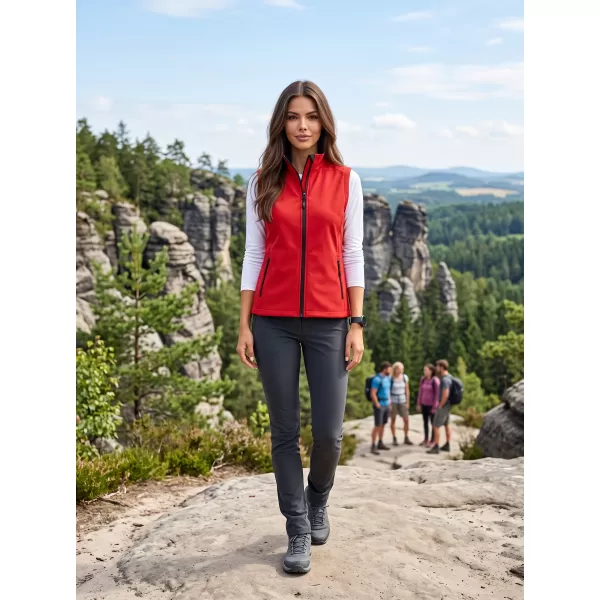  Softshellweste für Damen ALTISPORT NoPrint NP/ALW7211NJ ROT SCHWARZ 