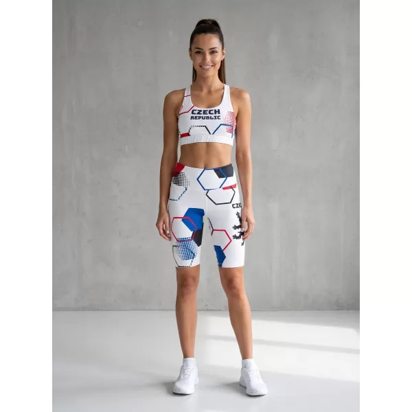  Hochwertige Damen-Funktionsleggings oberhalb des Knies ALTISPORT VOJ/ALW036LEG02 HEXA WEIß 