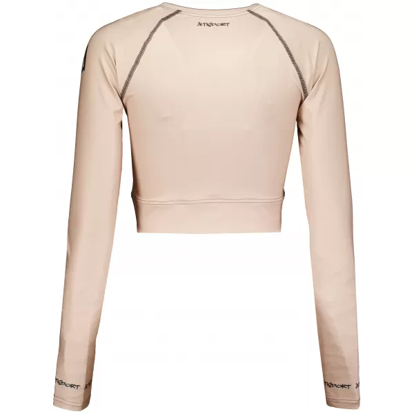  Hochwertiges Funktions-Crop-Top mit langen Ärmeln für Damen ALTISPORT VOJ/ALW000TR04 BRAUN 