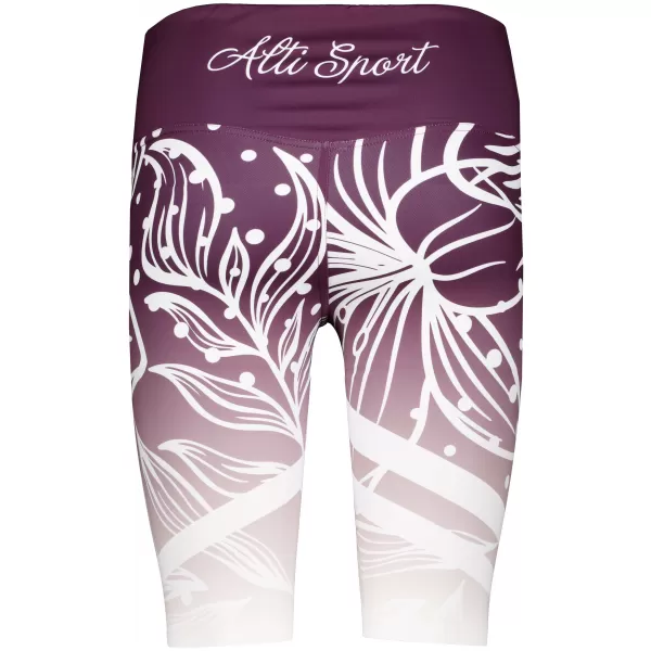  Hochwertige Damen-Funktionsleggings oberhalb des Knies ALTISPORT VOJ/ALW045LEG02 LILA/WEIß 