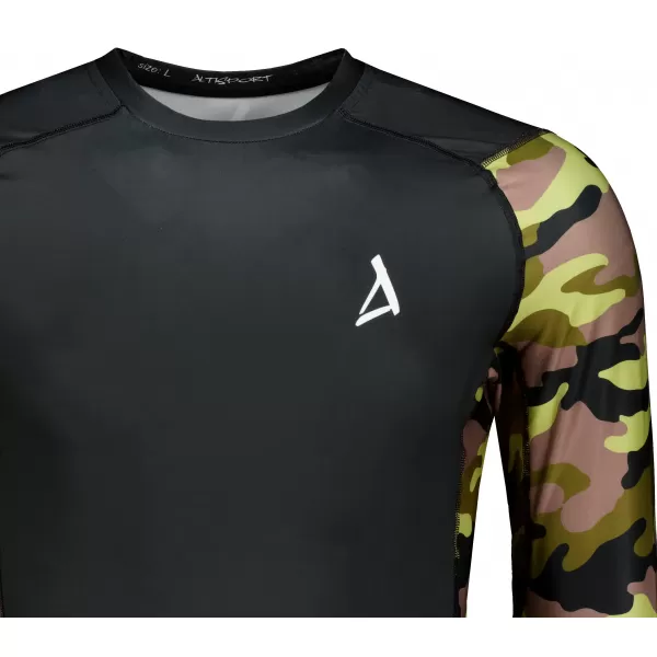  Funktionelle Kompression von Männern t -Shirt Premium ALTISPORT VOJ/ALM038TR03 SCHWARZ -GREEN 