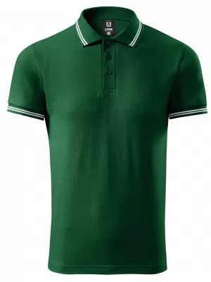 Herren-T-Shirt mit Kragen ALTISPORT NoPrint NP/ALM912 DUNKELGRÜN