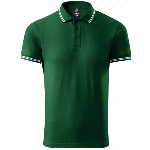  Herren-T-Shirt mit Kragen ALTISPORT NoPrint NP/ALM912 DUNKELGRÜN 
