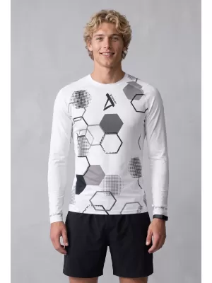 Hochwertiges funktionelles Kompressions-T-Shirt für Herren ALTISPORT VOJ/ALM037TR03 WEIß