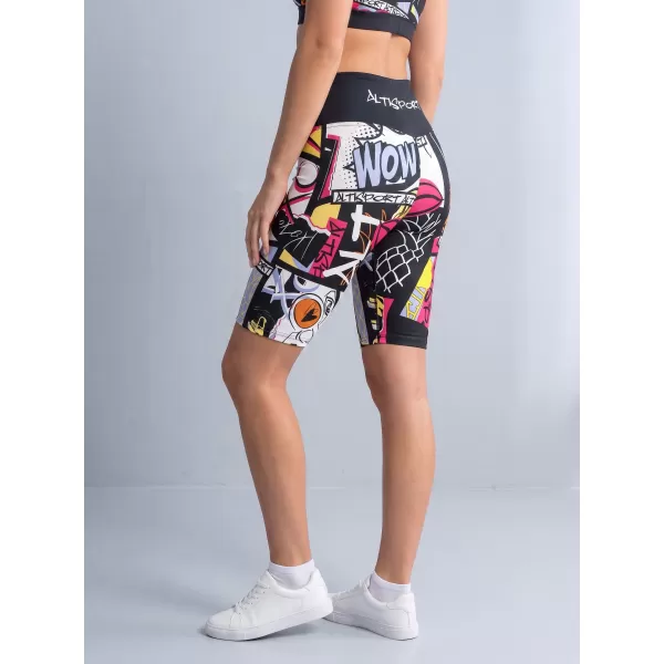  Hochwertige Damen-Funktionsleggings oberhalb des Knies ALTISPORT VOJ/ALW041LEG02 SCHWARZ 