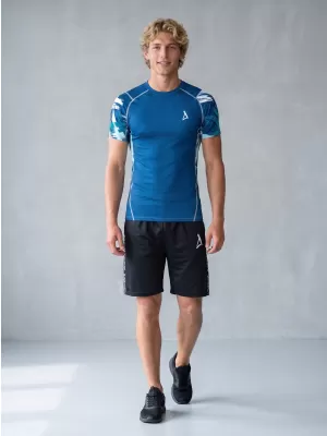 Hochwertiges Funktions-Kompressions-T-Shirt mit kurzen Ärmeln für Herren ALTISPORT VOJ/ALM039TR04 NAVY BLAU