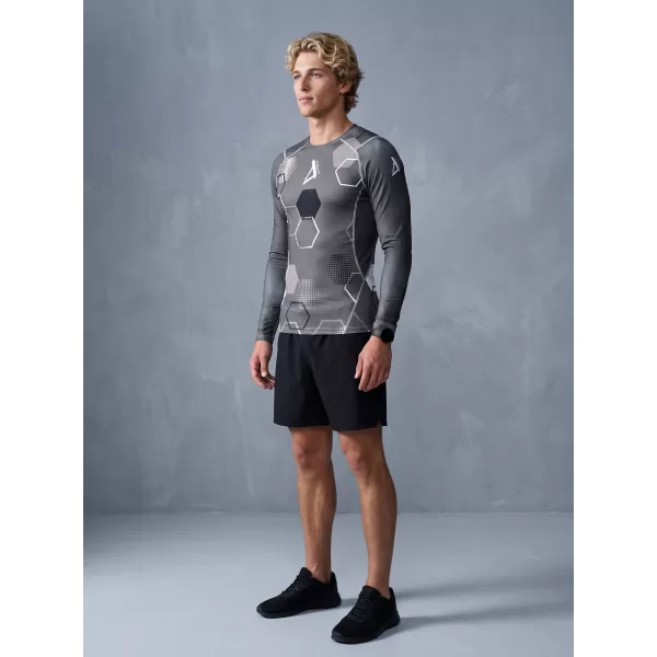  Hochwertiges funktionelles Kompressions-T-Shirt für Herren ALTISPORT VOJ/ALM037TR03 GRAU 
