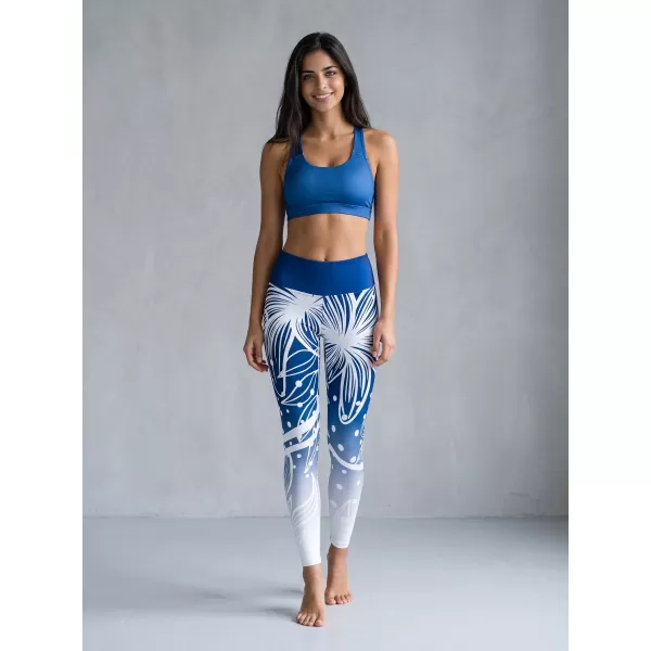  Lange Premium-Funktionsleggings für Damen ALTISPORT VOJ/ALW045LEG01 MARINEBLAU/WEIß 