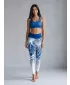Lange Premium-Funktionsleggings für Damen ALTISPORT VOJ/ALW045LEG01 MARINEBLAU/WEIß