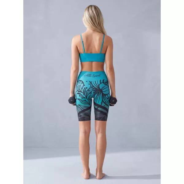  Hochwertige Damen-Funktionsleggings oberhalb des Knies ALTISPORT VOJ/ALW045LEG02 SMARAGD/SCHWARZ 