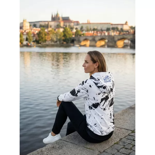  Hochwertiges Funktions-Sweatshirt für Damen ALTISPORT VOJ/ALW036MI01 ABSTRAKTION WEIß 