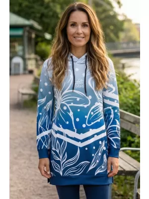 Hochwertiges Funktions-Sweatshirt für Damen ALTISPORT VOJ/ALW045MI03 MARINEBLAU/WEIß