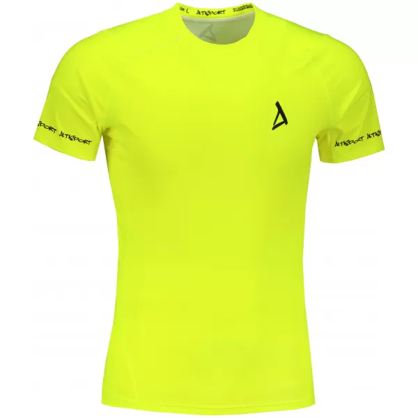 Hochwertiges Funktions-Kompressions-T-Shirt mit kurzen Ärmeln für Herren ALTISPORT VOJ/ALM000TR04 NEON GELB 