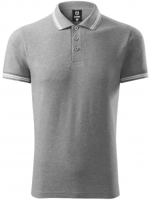 Herren-T-Shirt mit Kragen ALTISPORT NoPrint NP/ALM912 DUNKELGRAUE HIGHLIGHTS