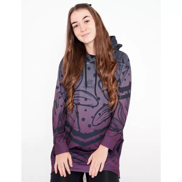  Hochwertiges Funktions-Sweatshirt für Damen ALTISPORT VOJ/ALW045MI03 LILA/SCHWARZ 