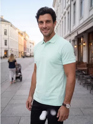 Herren-T-Shirt mit Kragen ALTISPORT NoPrint NP/ALM302 FROST