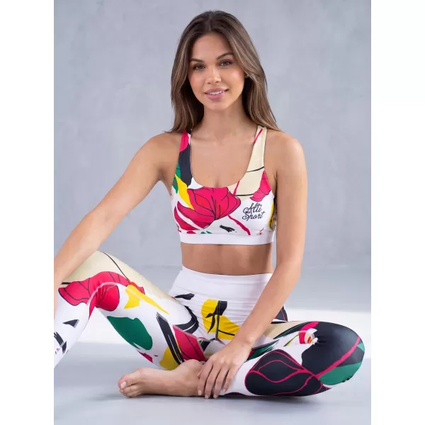  Premium-Sport-BH für Damen ALTISPORT VOJ/ALW042POD01 WEIß 