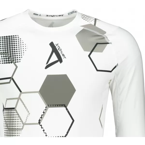  Hochwertiges funktionelles Kompressions-T-Shirt für Herren ALTISPORT VOJ/ALM037TR03 WEIß 