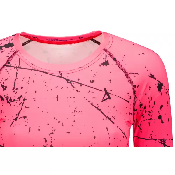  Hochwertiges Funktions-Crop-Top mit langen Ärmeln für Damen ALTISPORT VOJ/ALW034TR04 FLUO-ROSA 