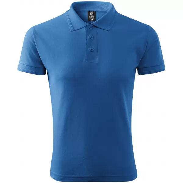  Herren-T-Shirt mit Kragen ALTISPORT NoPrint NP/ALM302 AZURBLAU 