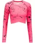 Hochwertiges Funktions-Crop-Top mit langen Ärmeln für Damen ALTISPORT VOJ/ALW034TR04 FLUO-ROSA