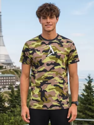 Funktionelles Premium-T-Shirt für Herren ALTISPORT VOJ/ALM038TR01 SCHWARZ UND GRÜN