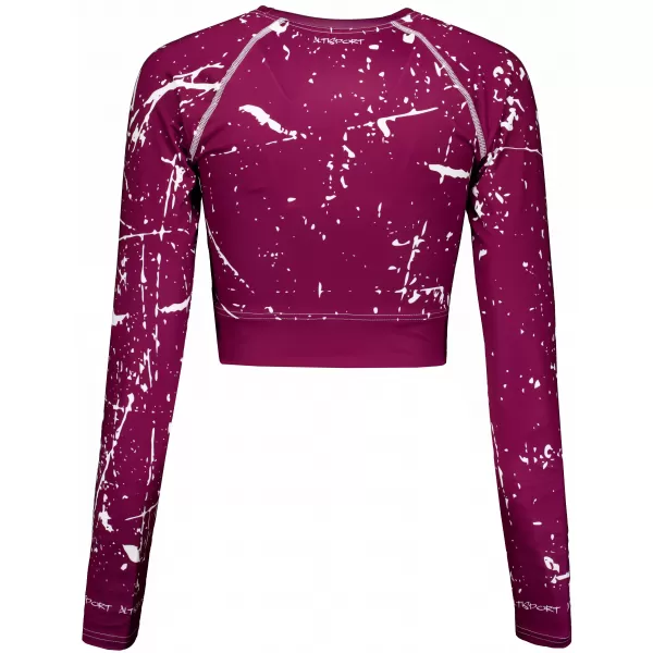  Hochwertiges Funktions-Crop-Top mit langen Ärmeln für Damen ALTISPORT VOJ/ALW034TR04 FUCHSIE 
