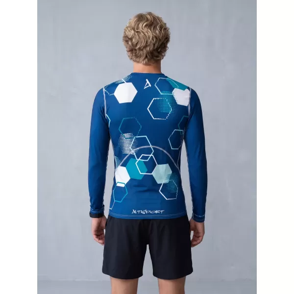  Hochwertiges funktionelles Kompressions-T-Shirt für Herren ALTISPORT VOJ/ALM037TR03 NAVY BLAU 