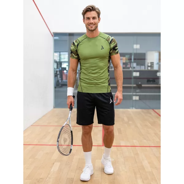  Hochwertiges Funktions-Kompressions-T-Shirt mit kurzen Ärmeln für Herren ALTISPORT VOJ/ALM038TR04 GRÜN/KHAKI 