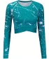 Hochwertiges Funktions-Crop-Top mit langen Ärmeln für Damen ALTISPORT VOJ/ALW034TR04 SMARAGD