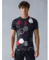 Hochwertiges Funktions-Kompressions-T-Shirt mit kurzen Ärmeln für Herren ALTISPORT VOJ/ALM037TR04 SCHWARZ UND ROT