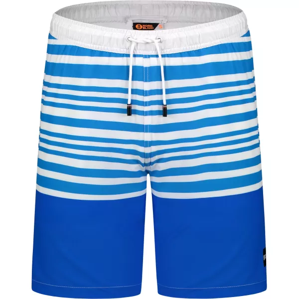  Badeshorts für Herren NORDBLANC ATLANTIC NBSPM8020 BÍLOMODRÁ WEIß BLAU 