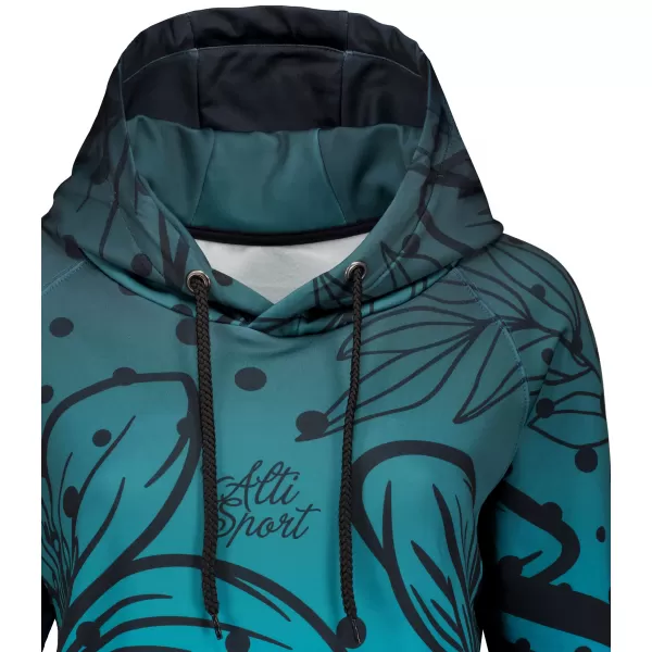  Hochwertiges Funktions-Sweatshirt für Damen ALTISPORT VOJ/ALW045MI03 SMARAGD/SCHWARZ 