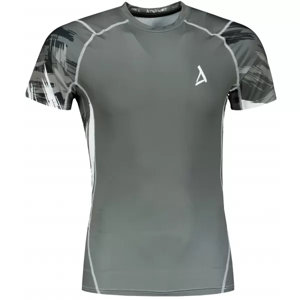 Hochwertiges Funktions-Kompressions-T-Shirt mit kurzen Ärmeln für Herren ALTISPORT VOJ/ALM039TR04 GRAU 