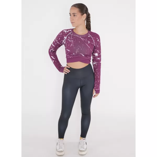  Hochwertiges Funktions-Crop-Top mit langen Ärmeln für Damen ALTISPORT VOJ/ALW034TR04 FUCHSIE 