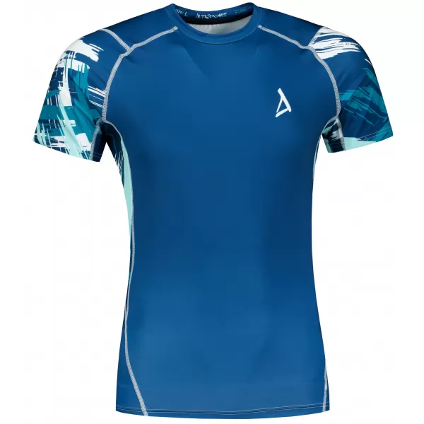  Hochwertiges Funktions-Kompressions-T-Shirt mit kurzen Ärmeln für Herren ALTISPORT VOJ/ALM039TR04 NAVY BLAU 