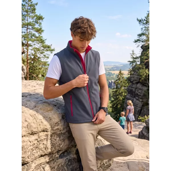  Herren-Softshellweste ALTISPORT NoPrint NP/ALM8211NJ EISENGRAU/ROT 