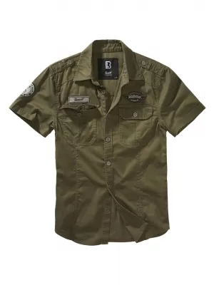 Hemd BRANDIT LUIS VINTAGE BD4033 OLIVE