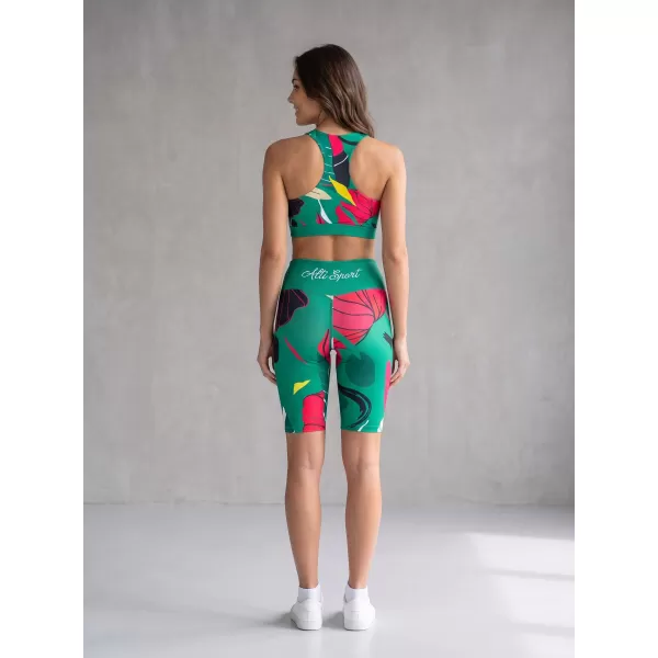  Hochwertige Damen-Funktionsleggings oberhalb des Knies ALTISPORT VOJ/ALW042LEG02 GRÜN 