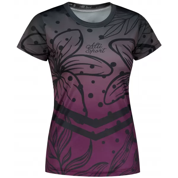  Hochwertiges Funktions-T-Shirt für Damen ALTISPORT VOJ/ALW045TR01 LILA/SCHWARZ 